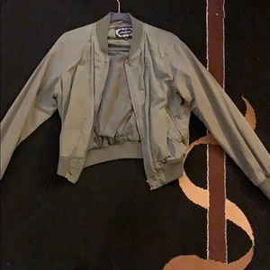 Green bomber jacket